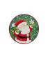 Holiday Magic Santa 4 Piece Canape Plate Set