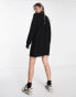 Noisy May high neck knitted mini jumper dress in black