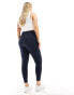 ASOS 4505 CurveIcon running tie waist gym legging with phone pocket in navy