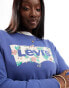 Levi's Plus sweatshirt with chest batwing logo in navy