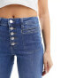 JDY flora high rise flare jeans in mid wash