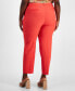 Plus Size Classic Mid Rise Ankle Pants