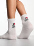 ASOS DESIGN socks with I love gossip in off white - WHITE