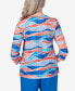 Petite Neptune Beach Crew Neck Beach Wave Top