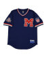 Men's #6 Navy Memphis Red Sox Mesh Replica V-Neck Jersey