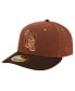 Men's Brown Detroit Tigers Velvet Logo Fill Low Profile 59FIFTY Fitted Hat