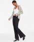 Women's Pintucked-Seam Ponté-Knit Flare Pants, Created for Macy's