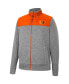 Men's Gray, Orange Miami Hurricanes Putter Herringbone Full-Zip Jacket