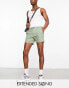 ASOS DESIGN skinny chino shorts in shorter length in khaki