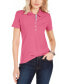 Women's Solid Short-Sleeve Polo Top