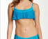 BECCA Womens Swimwear Solid Turquoise Bralette Straps Bikini Bottom Size S