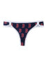 Women's Navy Boston Red Sox Allover Print Knit Thong Set