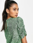 Whistles Seema sequin top co-ord in green