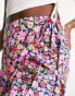 Wednesday's Girl ditsy floral tie detail wrap skirt in pink