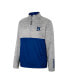 Men's Gray Navy Midshipmen John Half-Zip Jacket