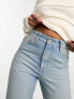 ASOS DESIGN 90s straight jean in light blue with split