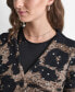 Women's Printed Button-Front Chenille Cardigan