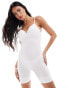 Magic Bodyfashion soft shaping low back bodysuit with short detail in white