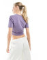 Nike Essentials slim cropped t-shirt in purple