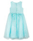 Little Girls Sleeveless Sequin and Glitter Mesh Party Dress