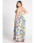 Plus Size Halter Neck Ruffle Maxi Dress