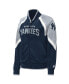 Women's Navy New York Yankees Touchdown Raglan Full-Zip Track Jacket