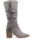 Women's Hartly Wide Calf Western Fringe Boots