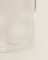 Borosilicate glass jug with line design