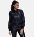 Women's Genuine Leather Bomber Jacket, Black Nappa