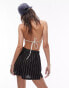 Topshop beach shorts in black and white stripe