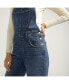 Women's Baggy Straight Leg Overall Jeans