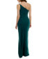 Juniors' Embellished-Waist Gown One-Shoulder