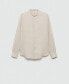 Men's Linen Mao Collar Shirt