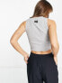 Dr Denim ribbed cropped tank in grey