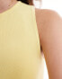 Mango high neck vest in yellow