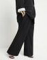 River Island Plus wide leg trouser in black