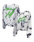 Women's Threads DK Metcalf White Seattle Seahawks Off-Shoulder Tie-Dye Name and Number Long Sleeve V-Neck Crop-Top T-shirt