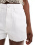 ASOS DESIGN A line denim short in white