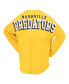 Women's Gold Nashville Predators Spirit Lace-Up V-Neck Long Sleeve Jersey T-shirt