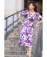 Malie Smocked Purple Midi Dress