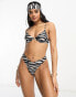 South Beach mix & match underwire bikini top in zebra print