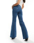 Wrangler fierce flared jeans in mid blue