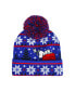 Men's BLUE BEANIE RED HOUSE WITH SNOOPY