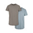 URBAN CLASSICS Set Of 2 s Pre-Pack Shaped Long T-shirt