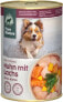 Nassfutter Hund mit Huhn, Lachs & Kürbis, Adult, 400 g