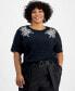 Plus Size Embellished Cotton T-Shirt, Created for Macy's