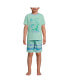 Little Boys Short Sleeve Tee and Shorts Pajama Set