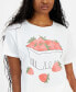 Juniors' Strawberry Graphic T-Shirt