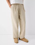 Bershka textured co-ord trouser in sand