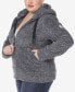 Plus Size Hooded Sherpa Jacket